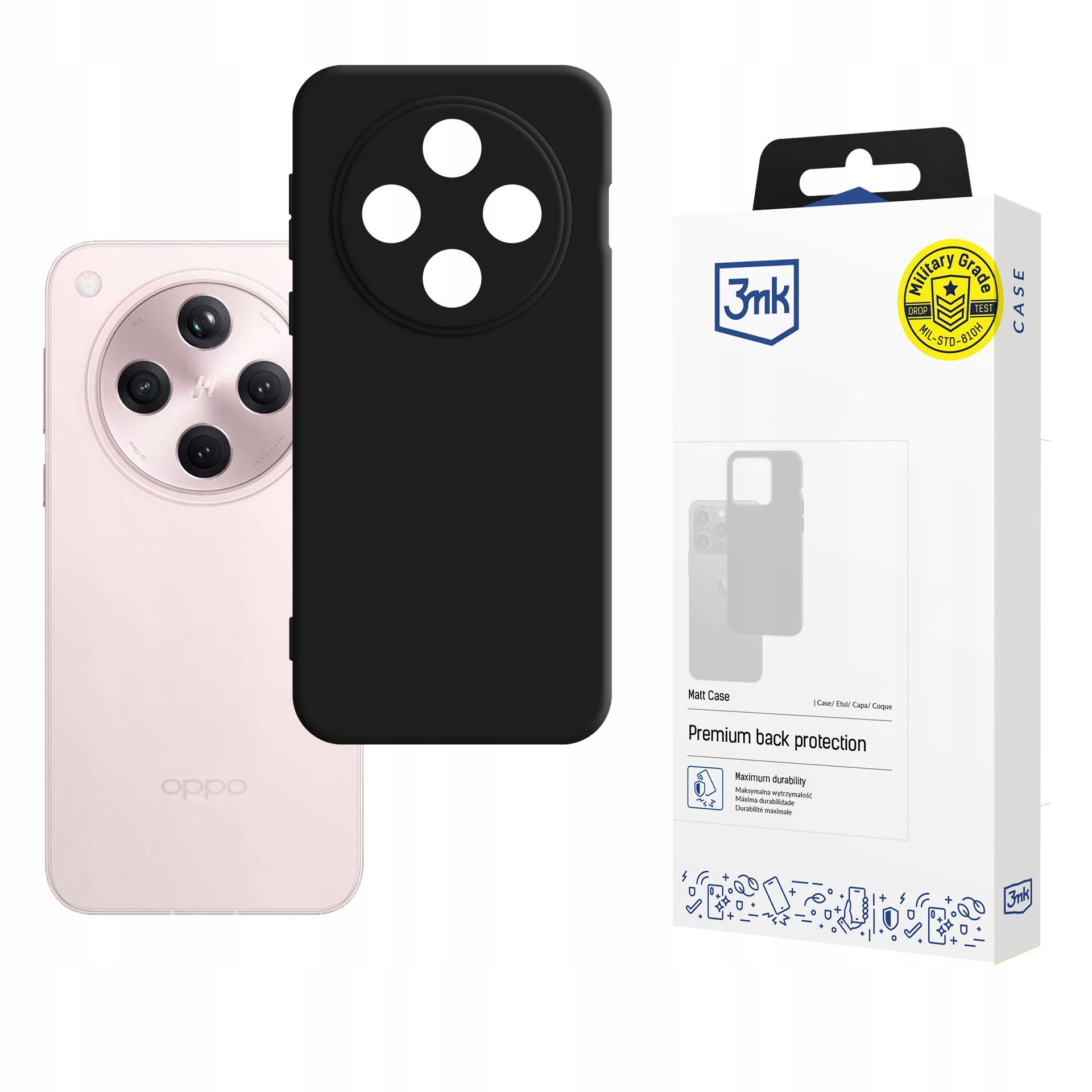 Etui 3mk Matt Case na Oppo Find X8 czarne 3mk Protection