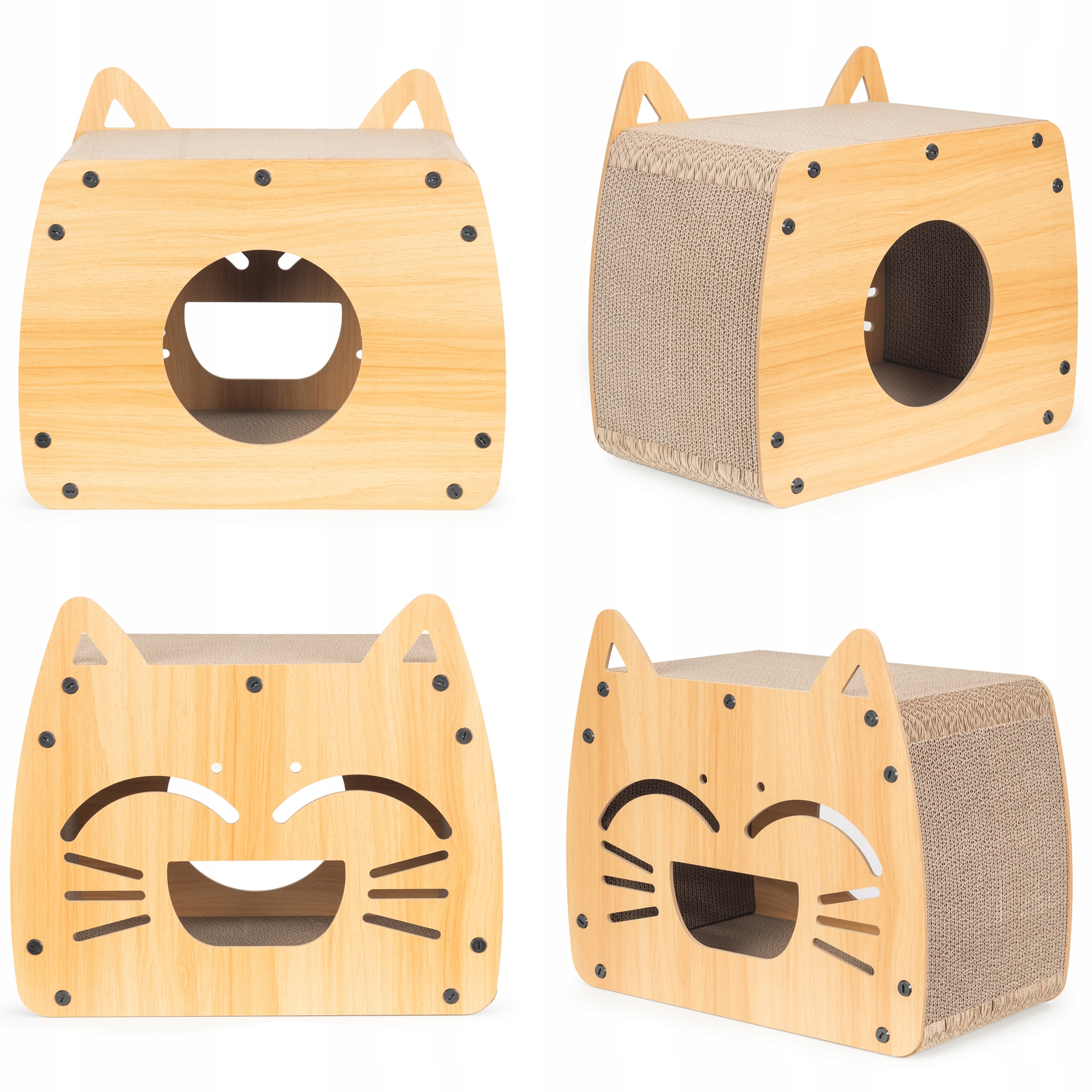 Levně Škrabací Stoupky Pro Kočky Pelíšek Ve Tvaru Kočičí Ekologické Mdf Coil