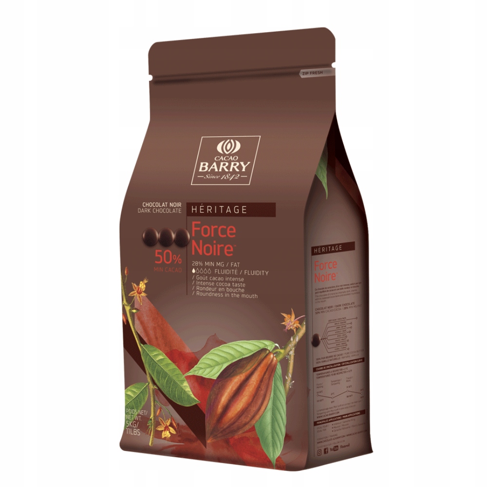 Cacao Barry Force Noire 50% ciemna czekolada 5 kg