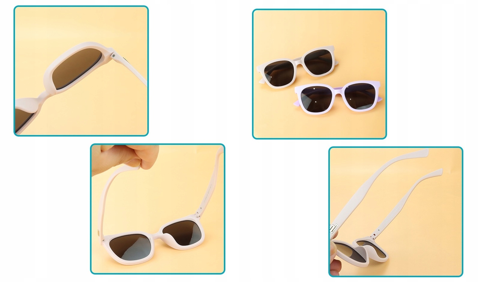 Dziecięce 5-9 lat Okulary przeciwsłoneczne z Polaryzacją dla dzieci PUDROWE Materiał oprawki guma