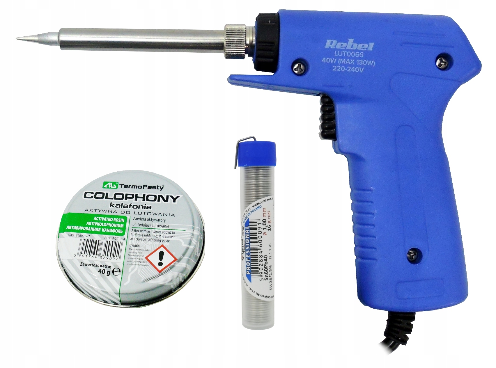 

Lutownica Oporowa 130W Cyna Kalafonia