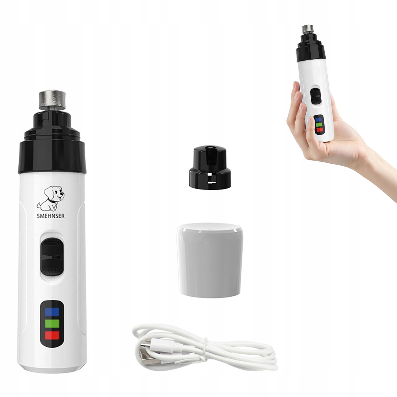 Levně Frézka Na Drápky Elektrická Bruska Usb Pilník Pro Psa Kočku Tichá