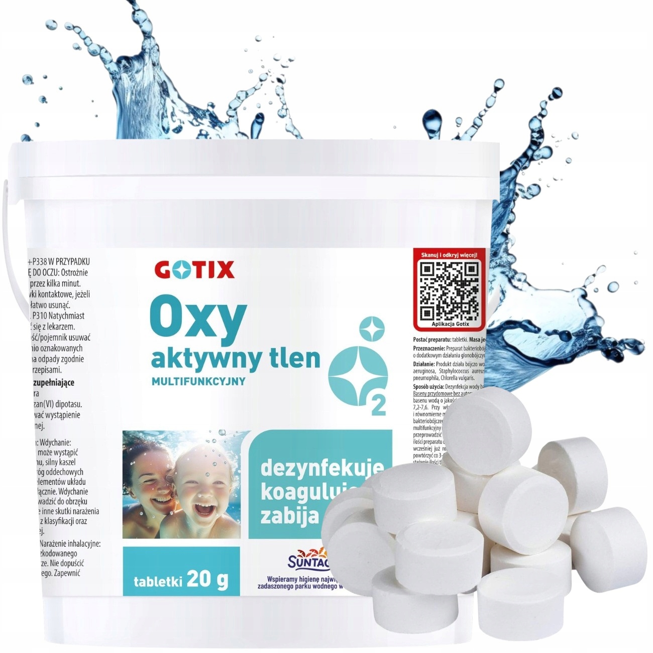 Aktywny Tlen Tabletki Multifunkcyjny 11w1 3kg Do Jacuzzi Basenu Bez Chloru