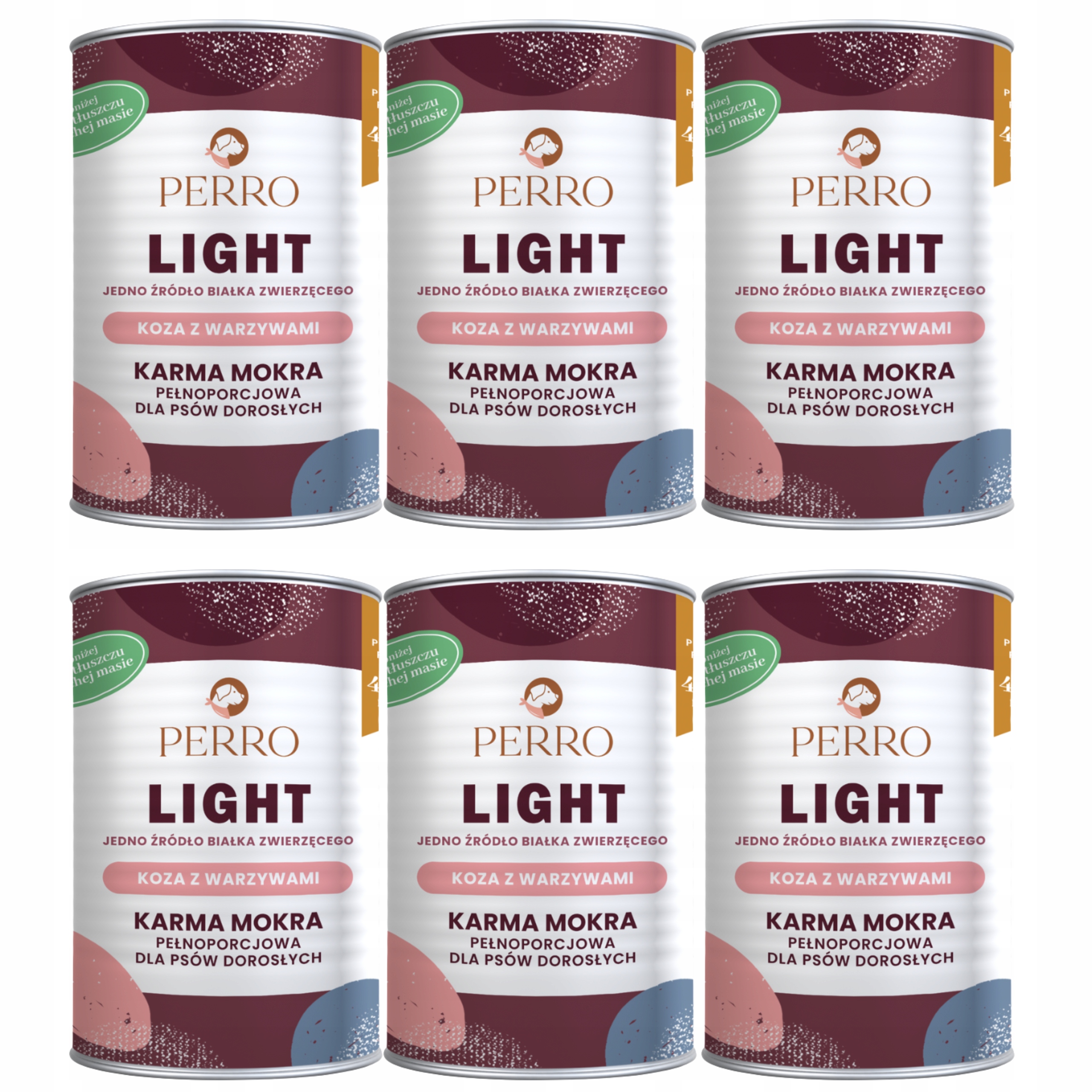 Levně Perro Light Monoproteinové krmivo pro psy Koza se zeleninou 6 x 400 g