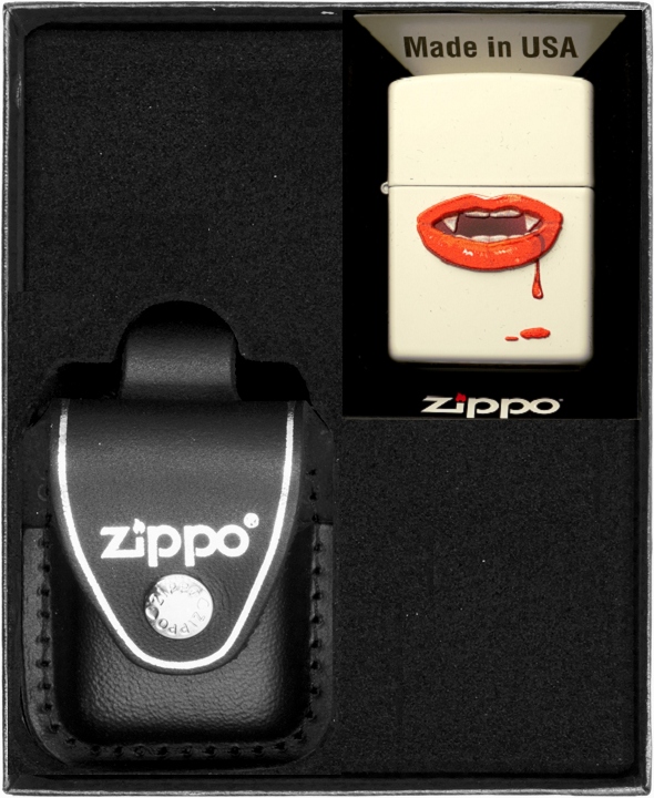 Sada Zippo Zapalovač Vampire Lips Dárkový No3