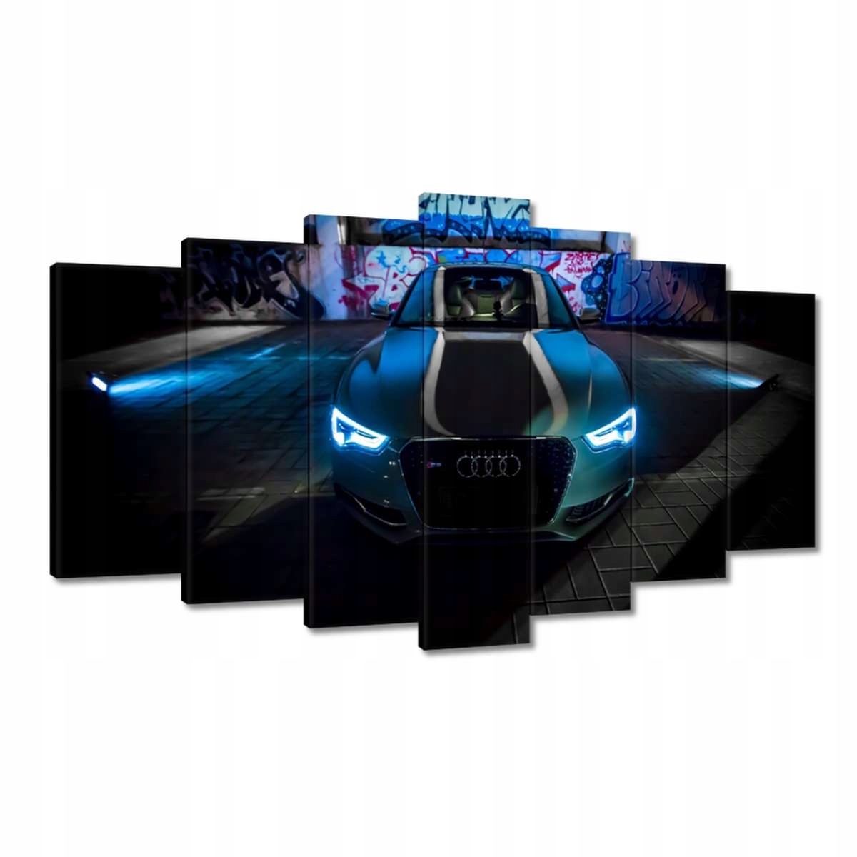 Obrazy 140x80 Audi v podzemní garáži v noci