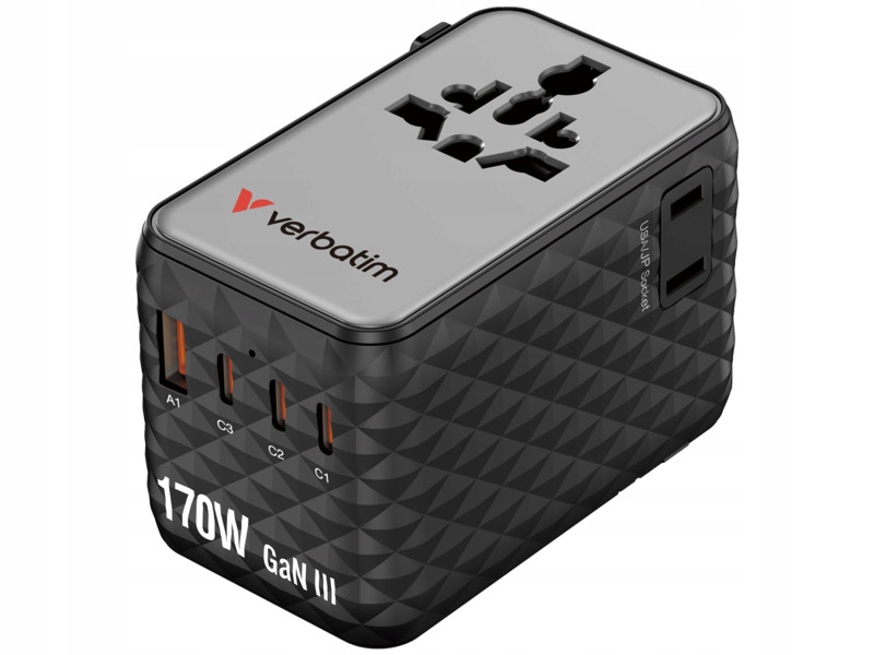 Adapter podróżny Verbatim 30190 170W (Uniwersalny)