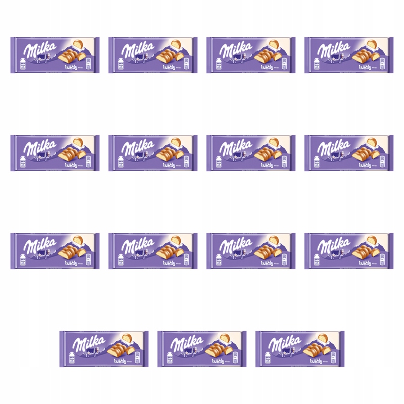 Milka Bubbly Milk&White 95g X15