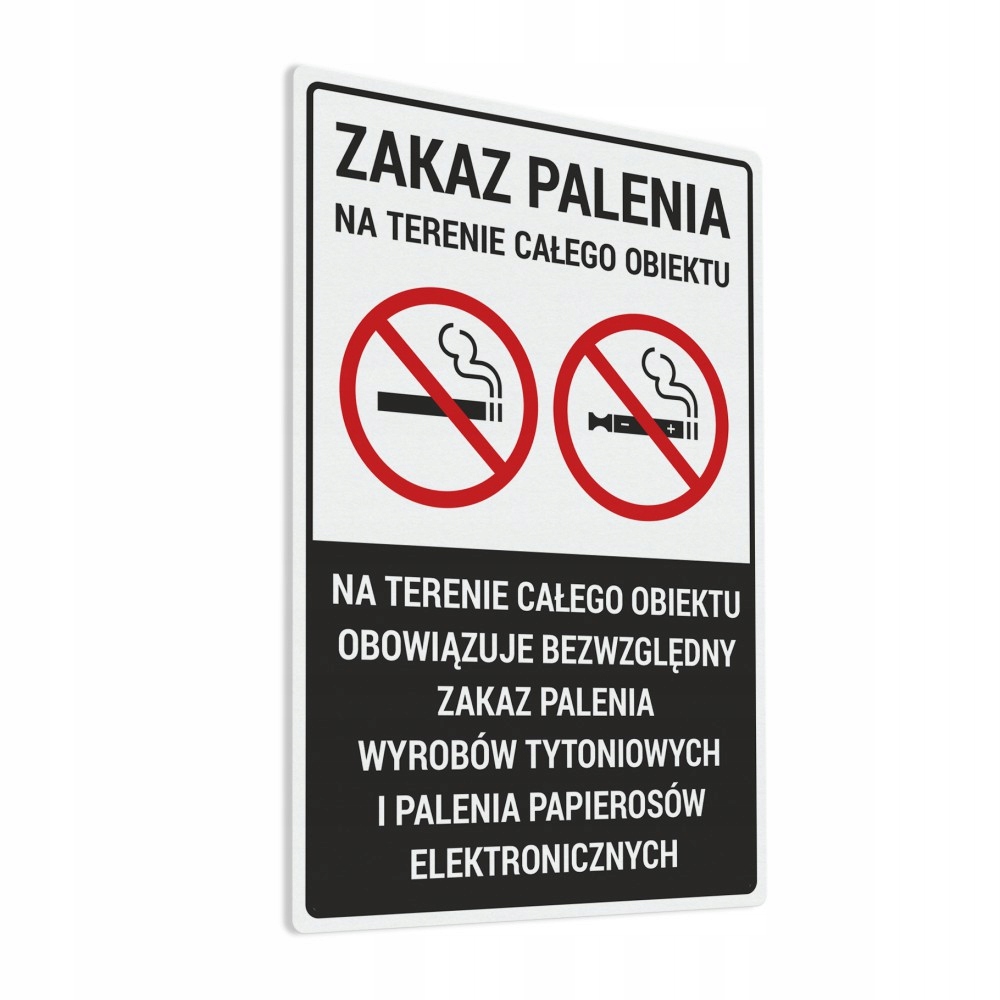 

Naklejka Zakaz Palenia na Terenie Obiektu 20x30