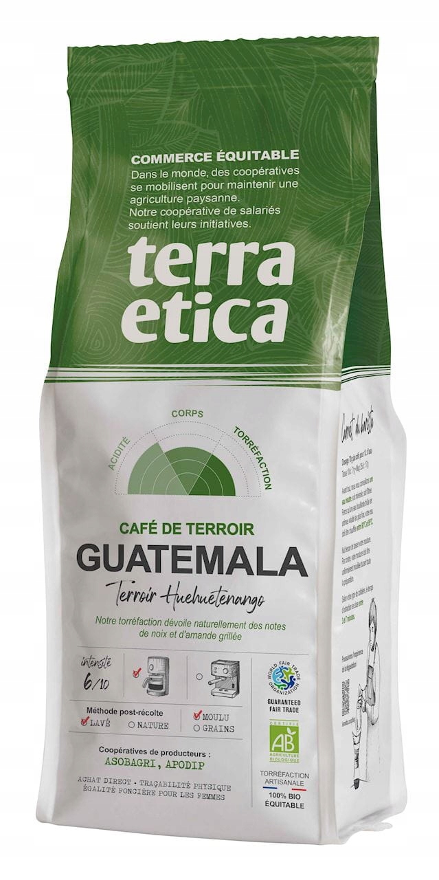 Levně Mletá Káva Arabica 100 % Guatemala Fair Trade Bio 250 g Terra Etica
