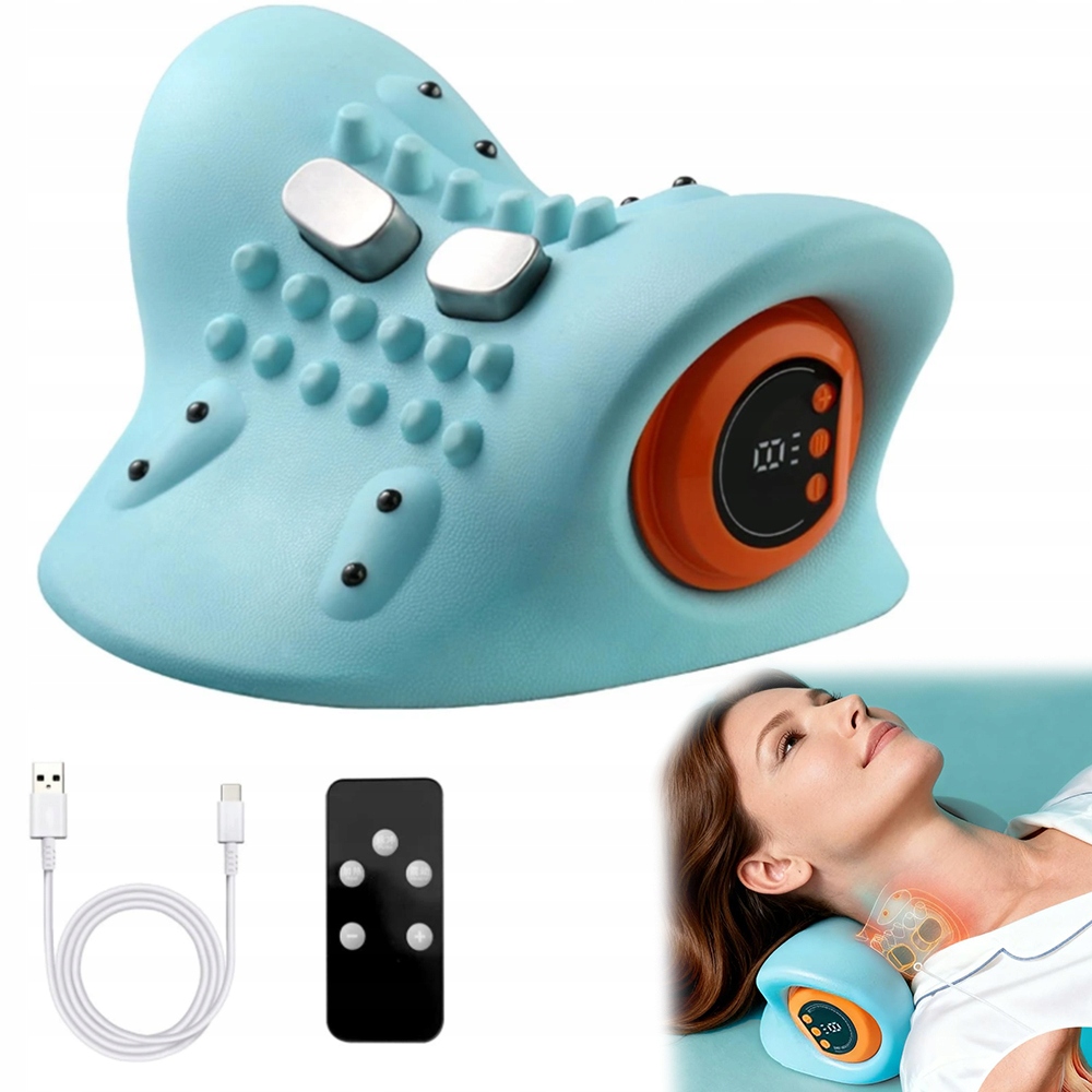 Ems Poduszka Masująca Shiatsu Szyi Karku Pleców Masująca Grzejąca Masażer