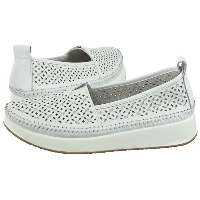 Polobotky Kožené Dámské Filippo Bílé DP4555/24 Wh