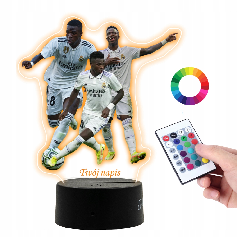 

Lampka Na Biurko Uv Piłka Vinícius Júnior Plexido