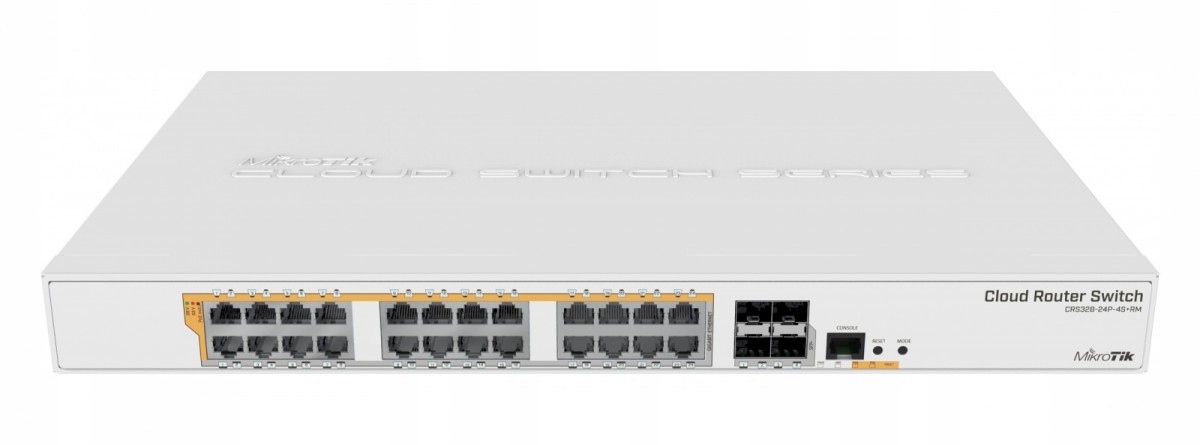 Mikrotik Přepínač 24xGbE 4xSFP+ CRS328-24P-4S+RM