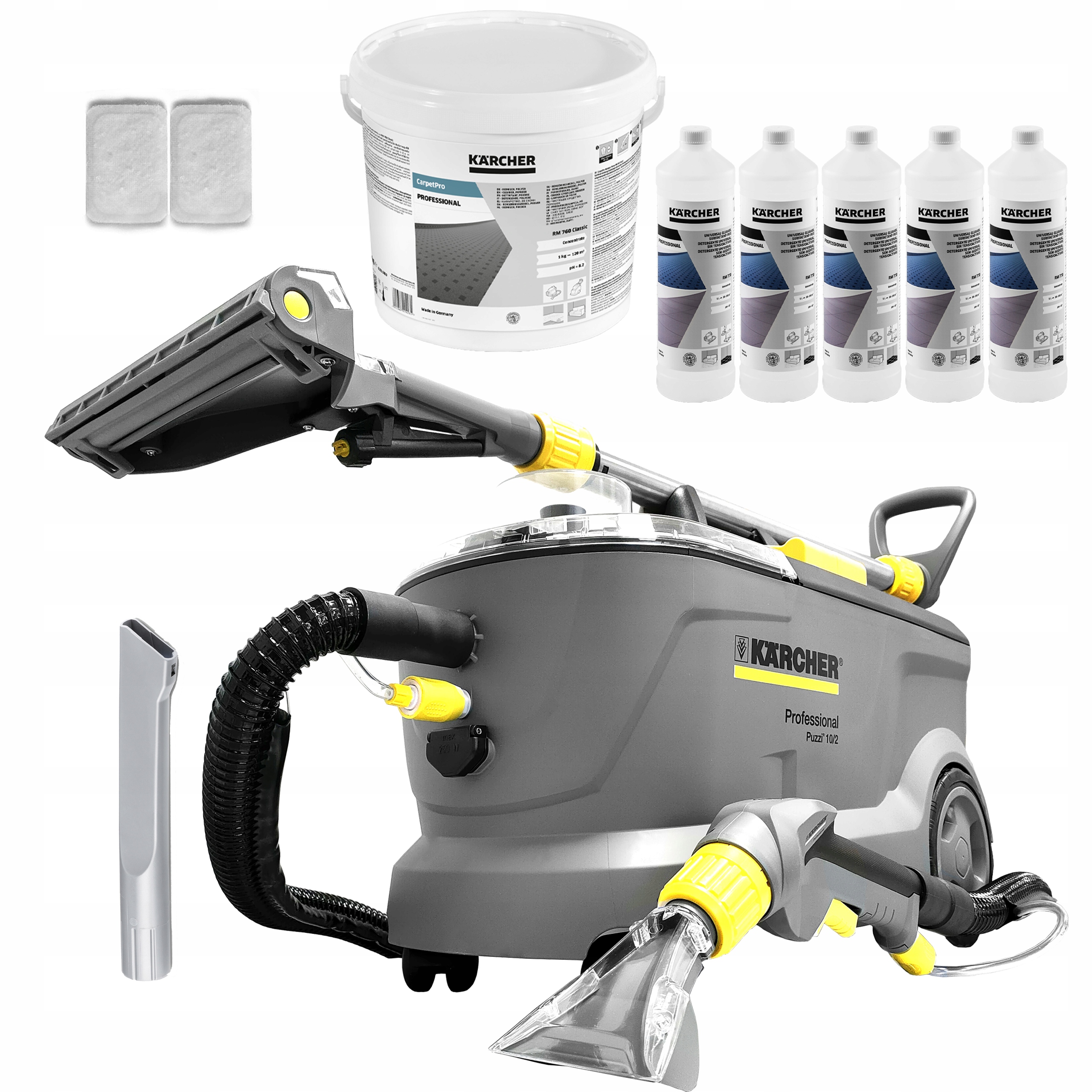 KARCHER PUZZI 10/2 Odkurzacz Piorący ZESTAW GIGANT