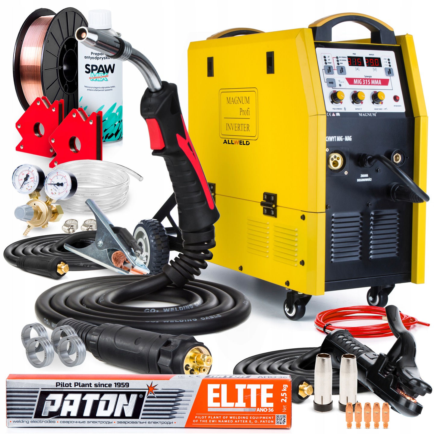 Invertorová Svářečka Magnum Mig 315 Mag Mma 315A 400V Synergie Hliníku