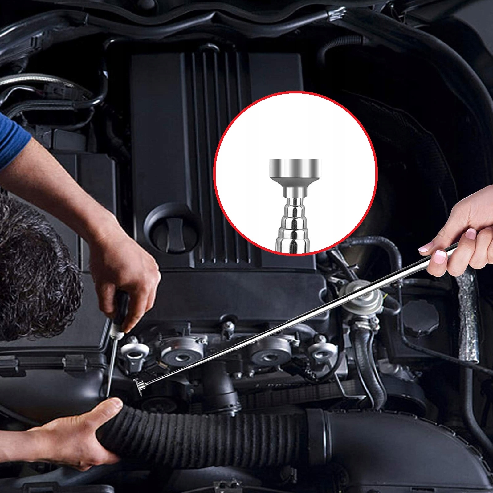 CHWYTAK MAGNETYCZNY TELESKOPOWY DŁUGI MOCNY MAGNES ROZKŁADANY Z KLIPSEM Kod producenta CHWYTAK DŁUGOPIS TELESKOPOWY CZERWONY