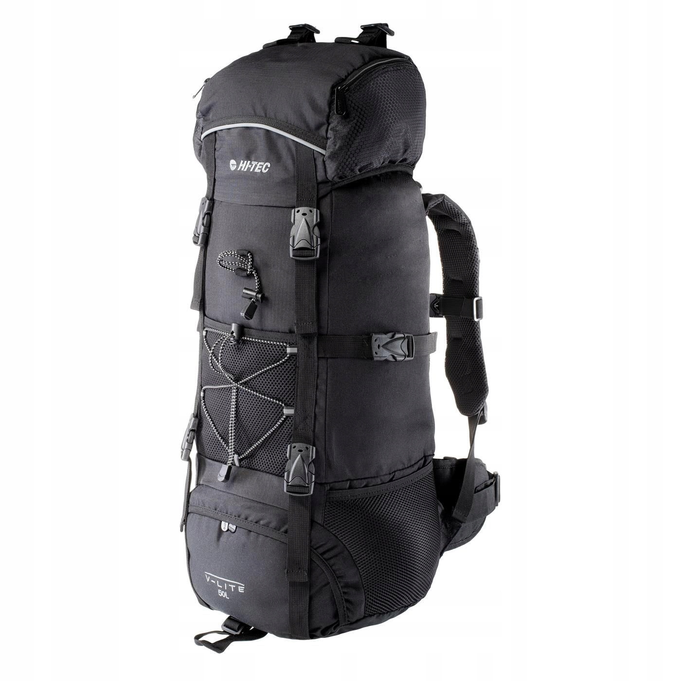 Turistický Batoh Hi-Tec Tosca 50L černý, nosný systém Airduct, Unisex