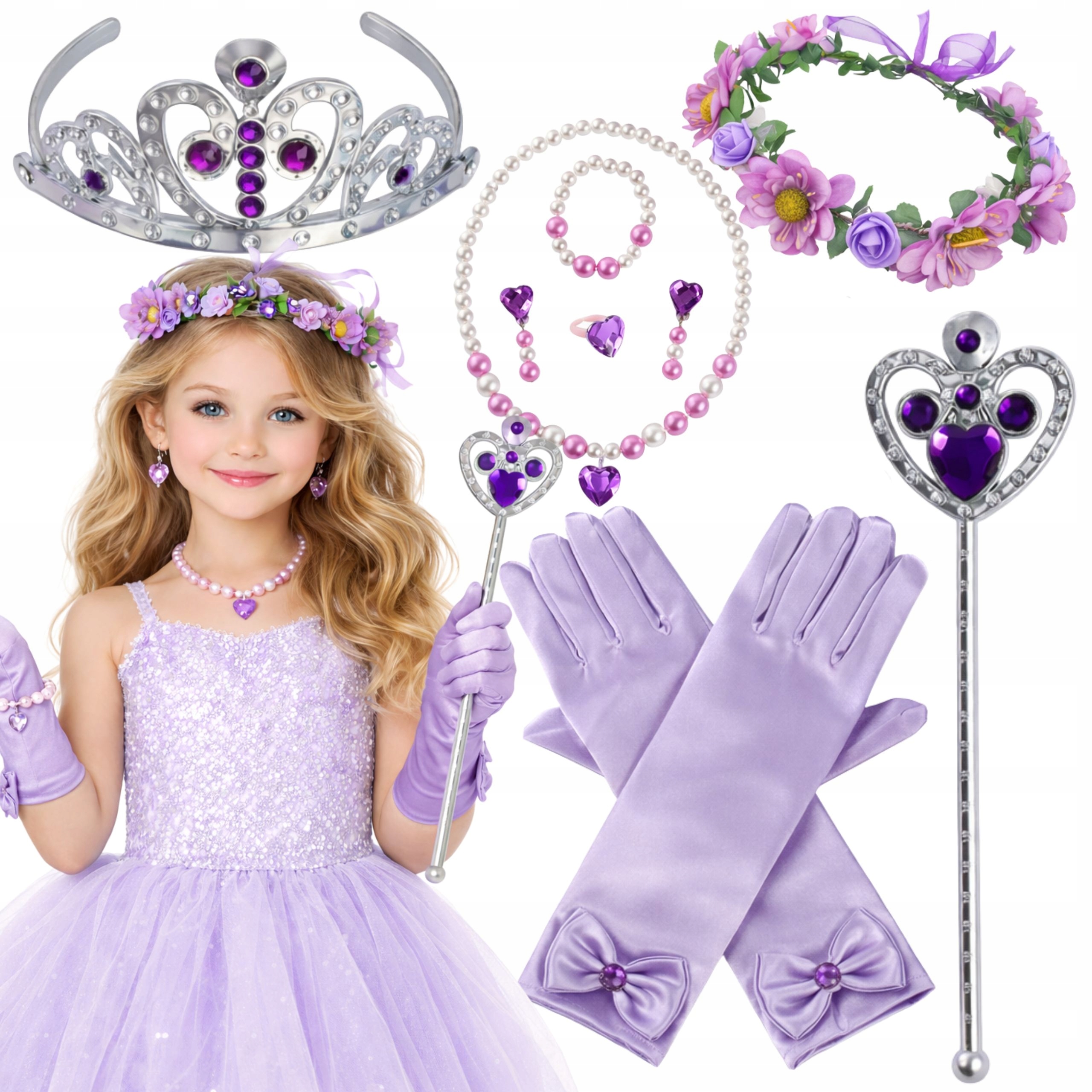 KORONA BERŁO NASZYJNIK ROSZPUNKA KSIĘŻNICZKA ZOSIA SOFIA ZESTAW BIŻUTERII