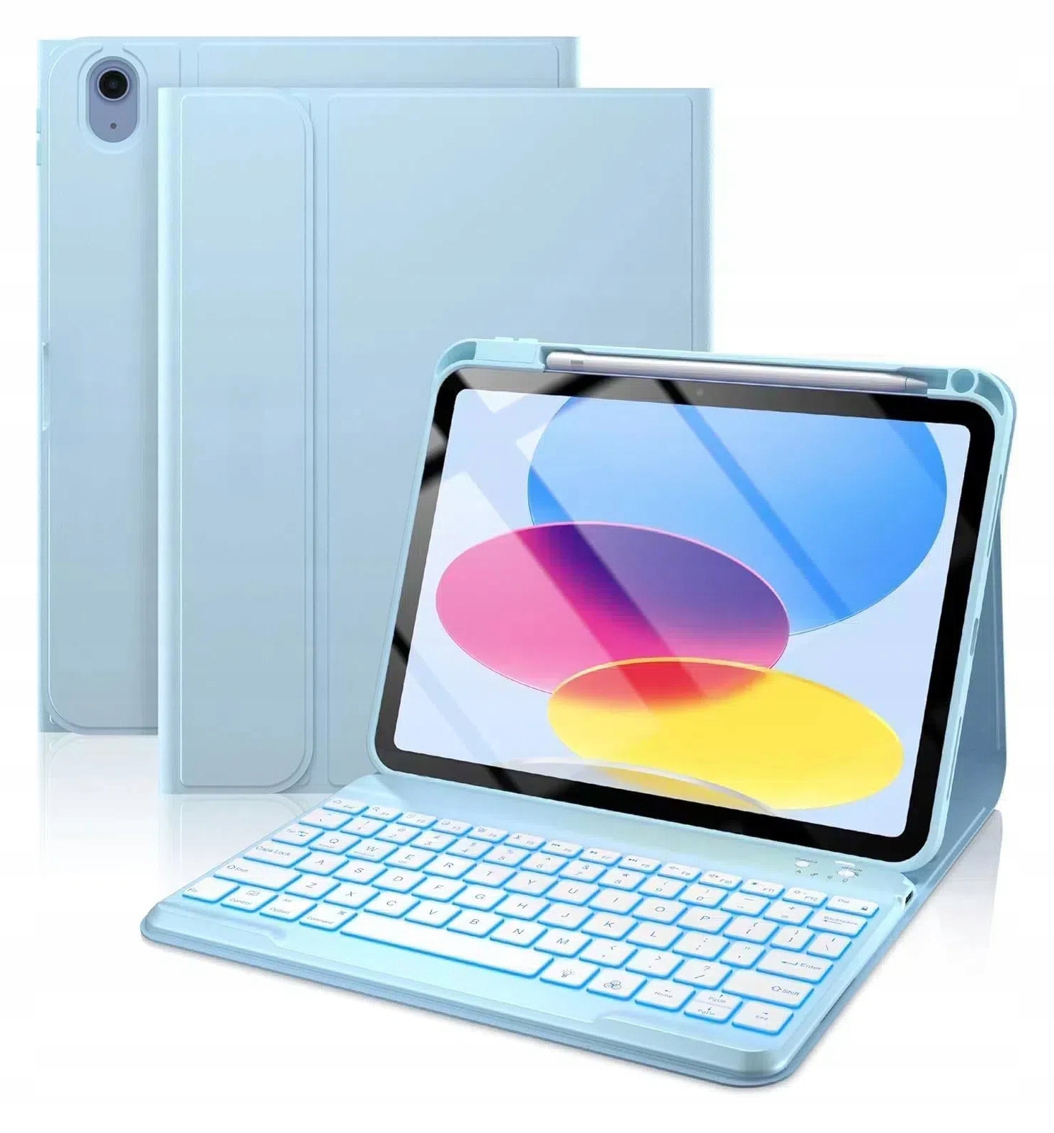Pouzdro s Rgb klávesnicí pro Apple iPad 11 2025/10 2022, Bluetooth, pouzdro