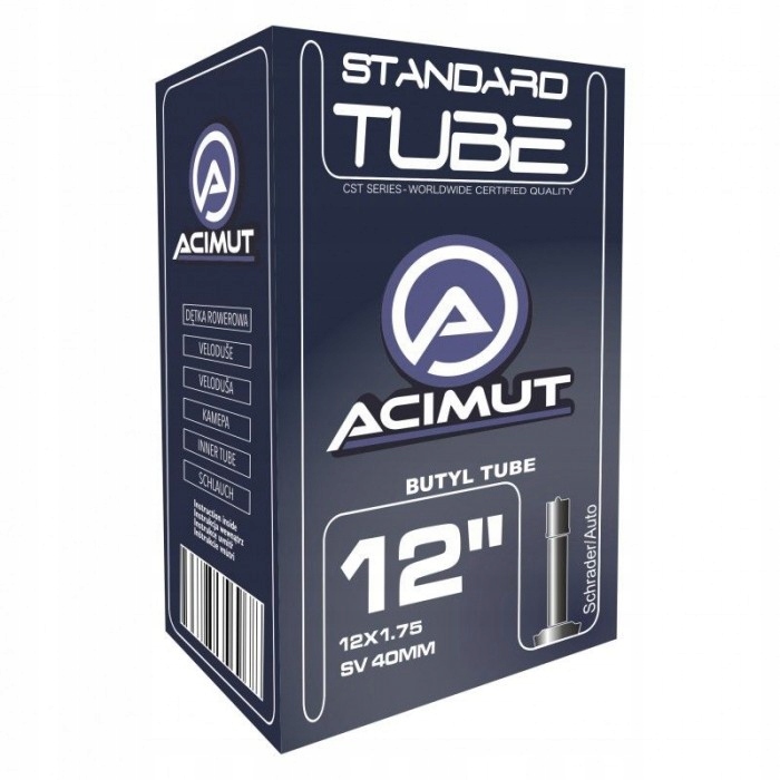 Dętka Acimut 12x1,75 AV40mm Fabryka Cst TB-AC001