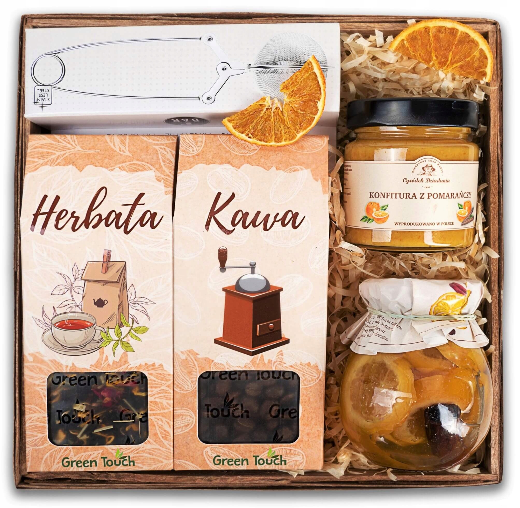 Levně Dárkový Košík s čajem, kávou, spařovací jednotkou Dárek