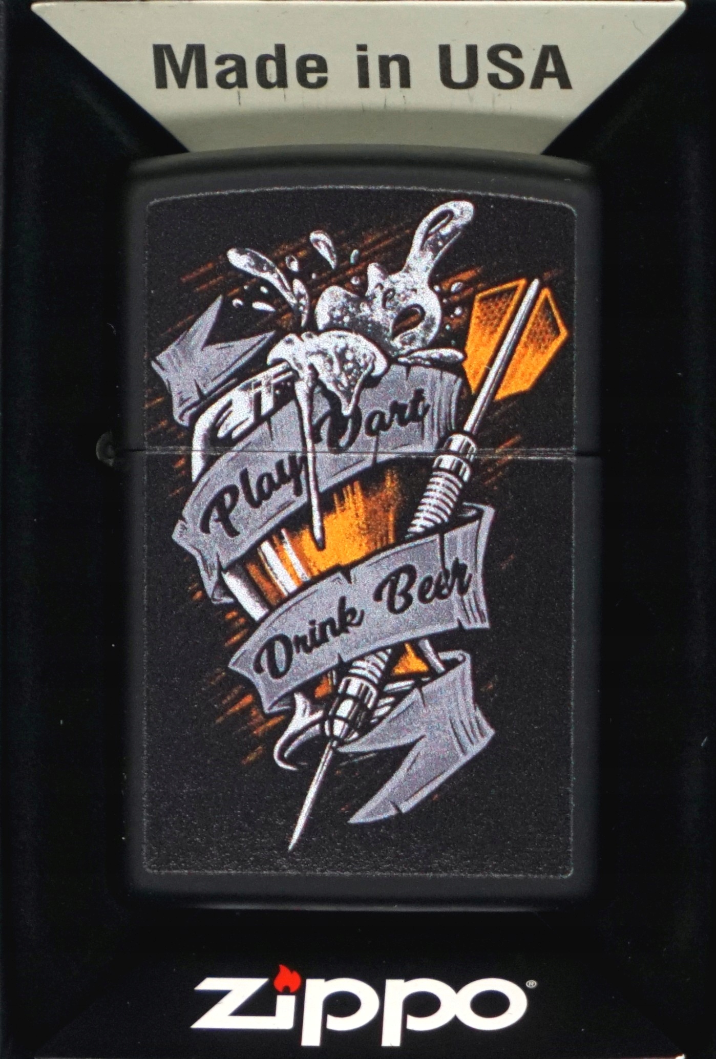 Zapalovač Zippo Darts Design Větruodolný benzínový