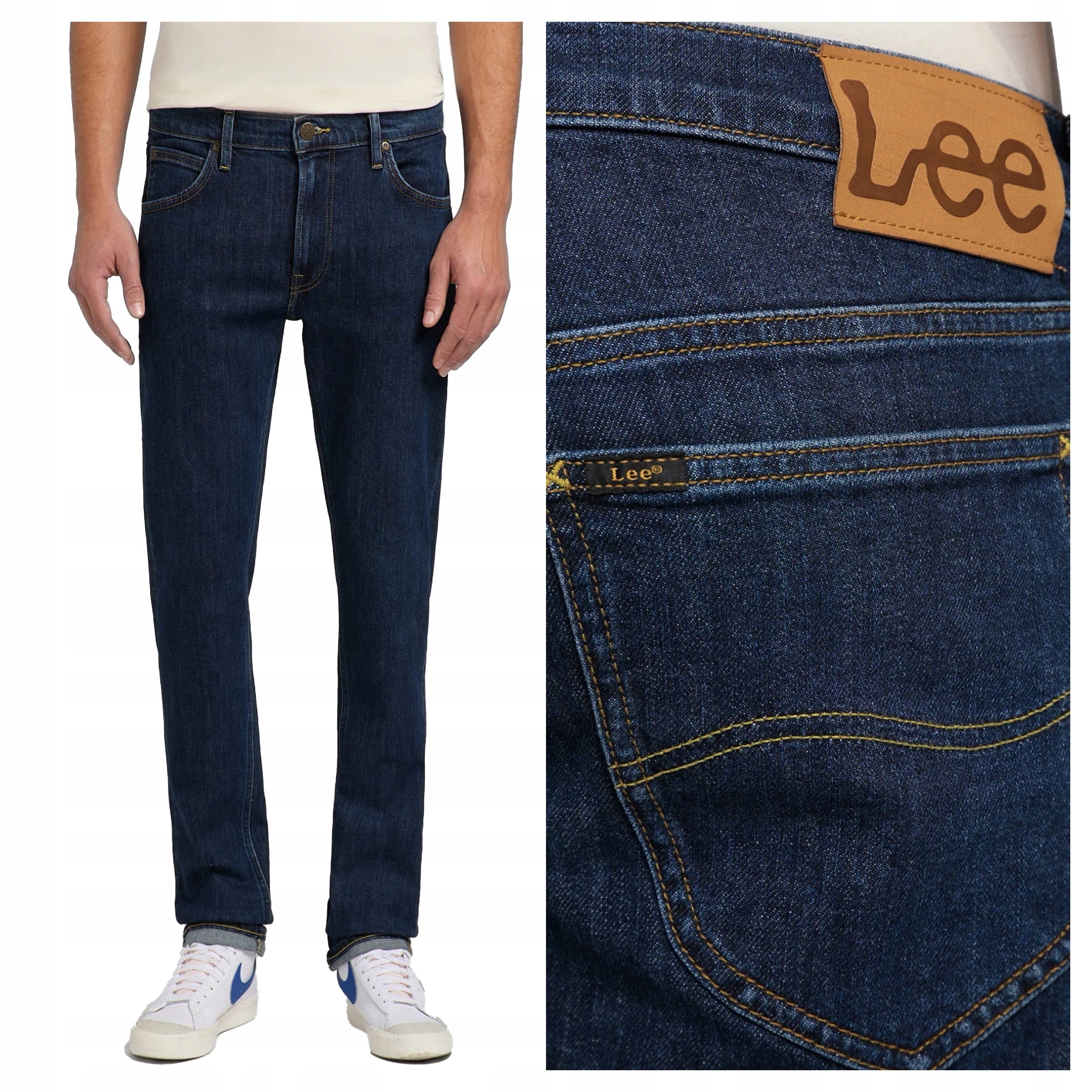 Pánské džínové kalhoty Lee Daren Zip Fly Regular Fit Modré W31 L34