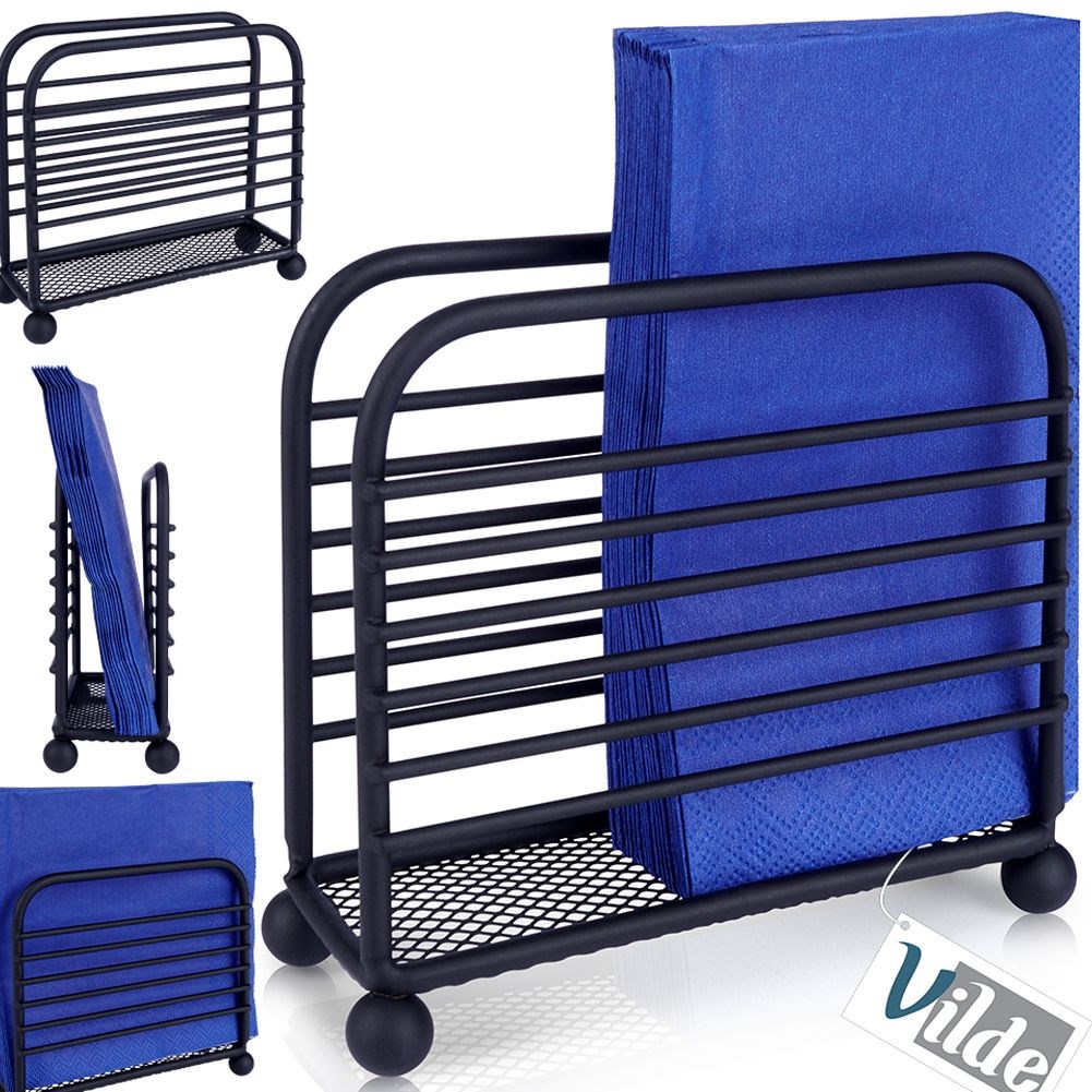 Serwetnik Vilde metal czarny 1 szt.