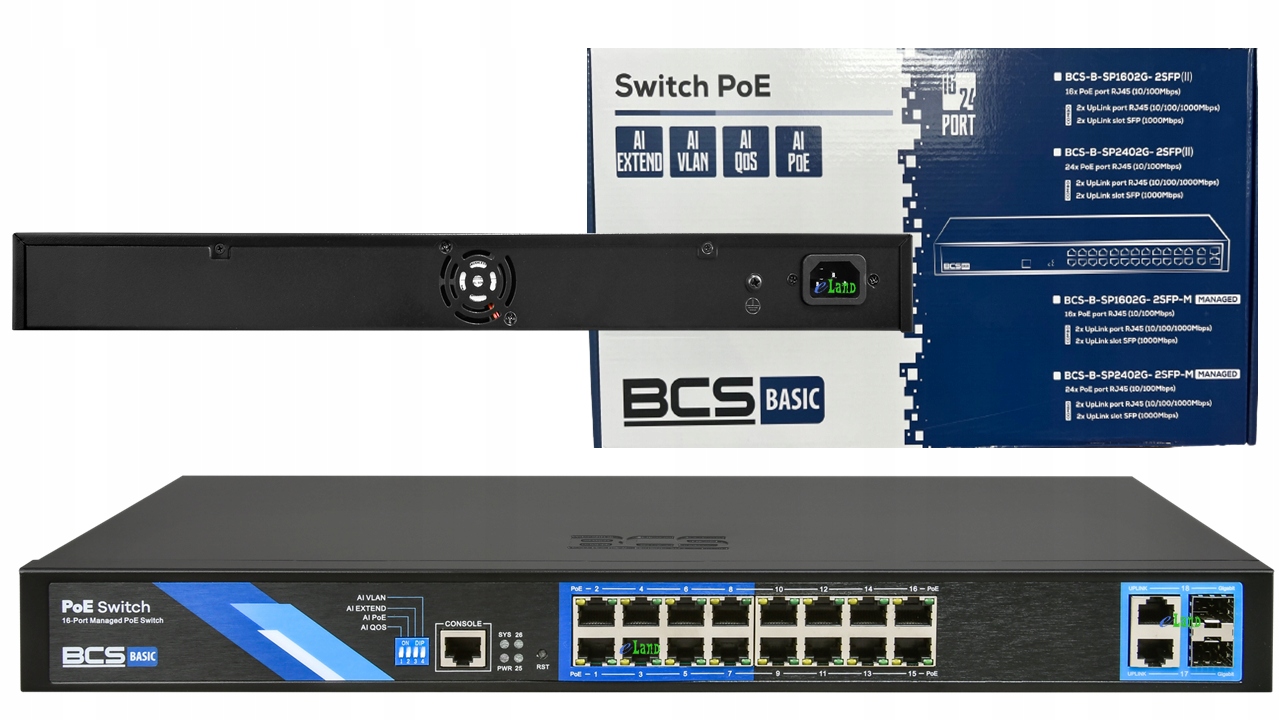 Switch Ip BCS-B-SP1602G-2SFP-M Zarządzalny