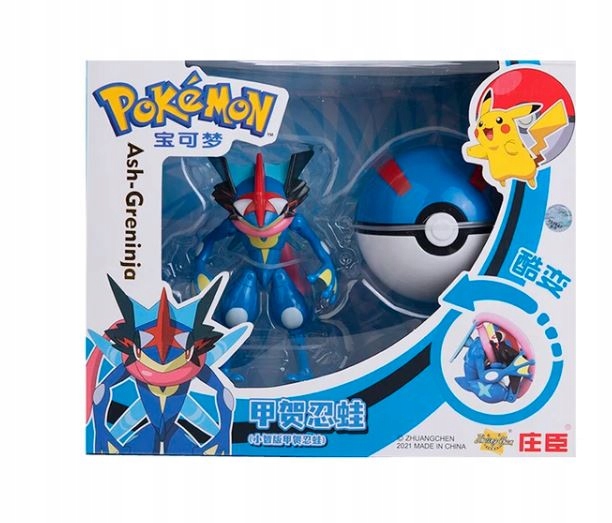 Pokemon AshGreninja Składana Figurka Pokeball Clip POWYSTAWOWE