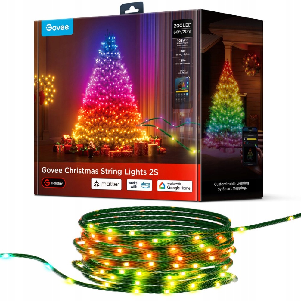 Govee Led vánoční světelný řetěz 20m H80C4C41
