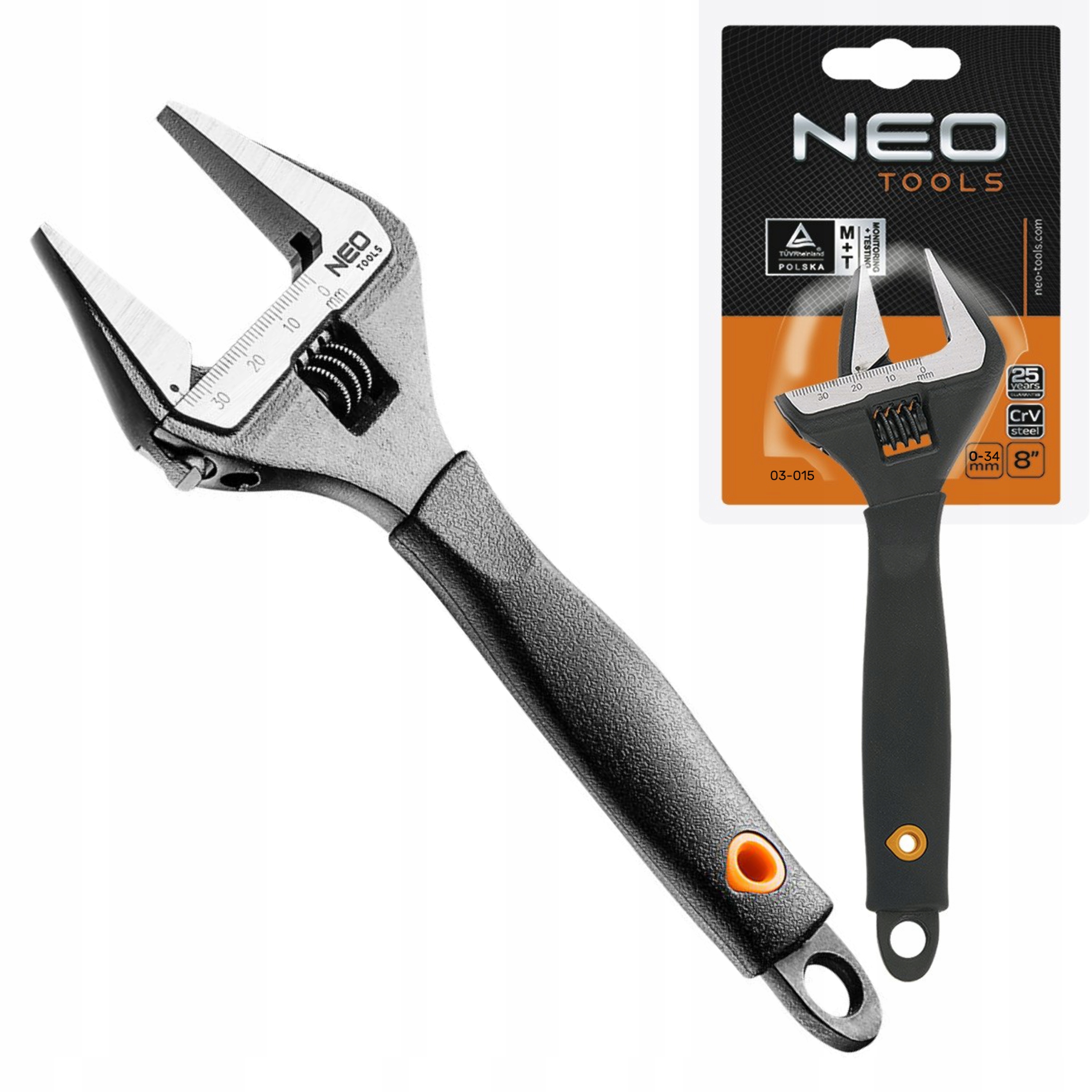 

Klucz Nastawny 150 MM, Zakres 0-34 MM 03-015 Neo