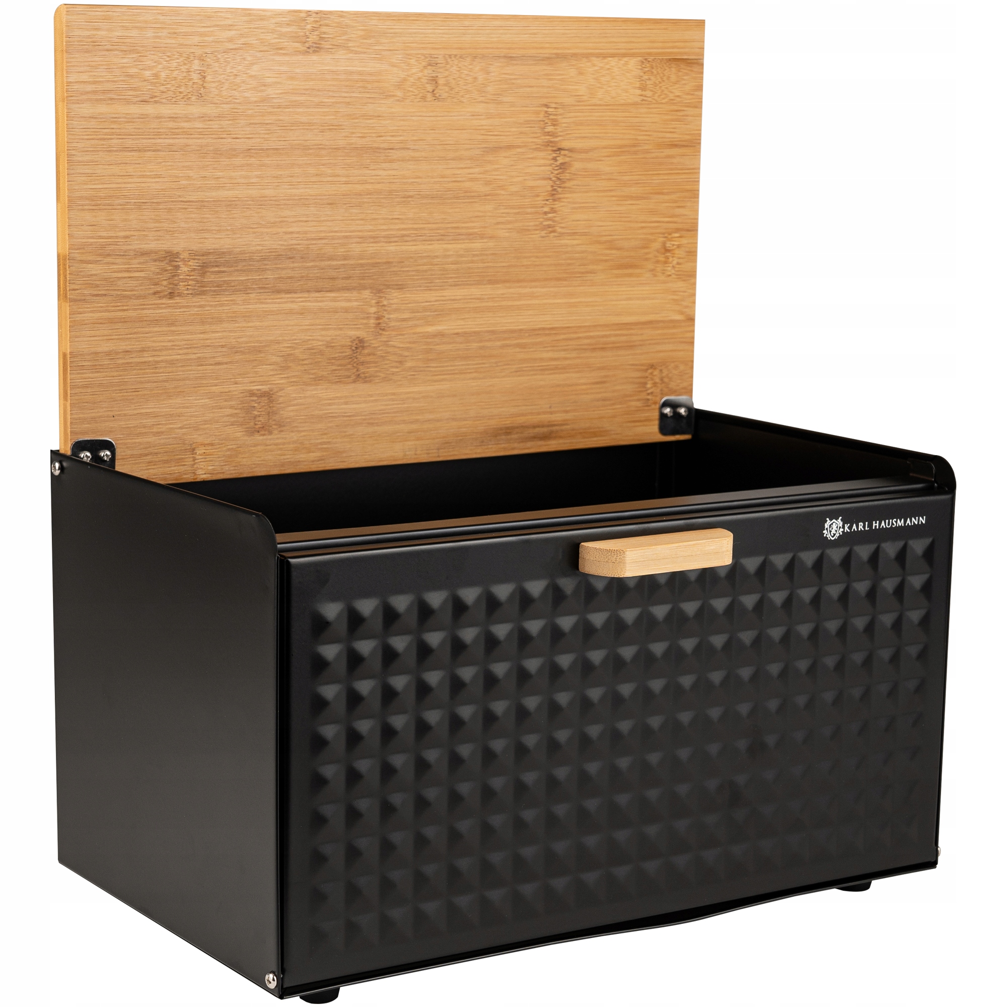 CHLEBAK CZARNY DUŻY CHLEBAK NA PIECZYWO POJEMNIK NA CHLEB STAL DREWNO Rodzaj jednoczęściowy