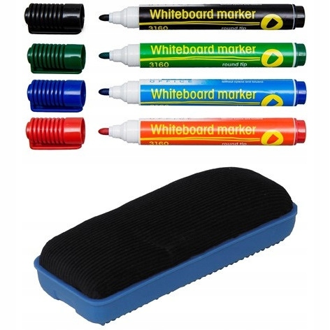 

Marker do tablic 4szt.z gąbką magnetyczną Leviatan