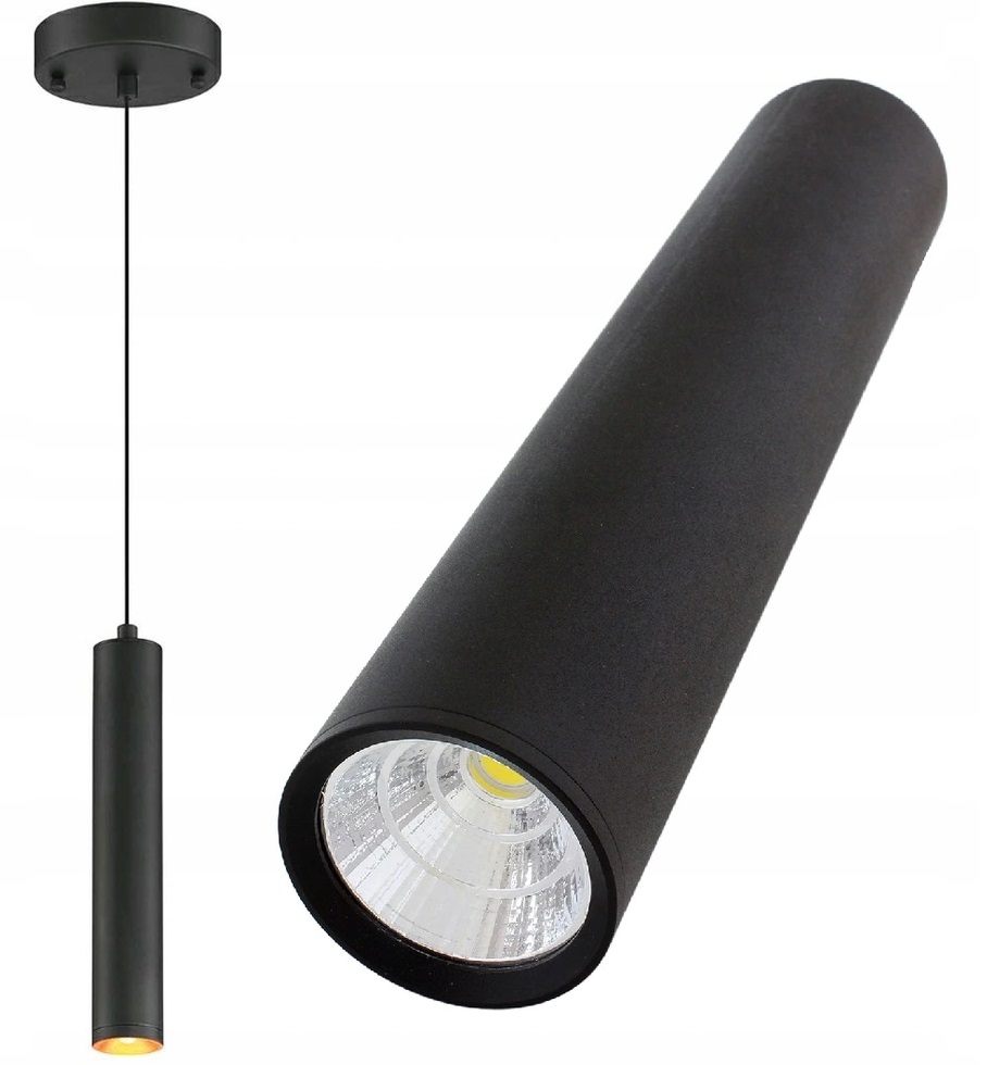 Lampa WISZĄCA TUBA ZWIS SOPEL WAHADŁO CZARNA EAN (GTIN) 5905280115657