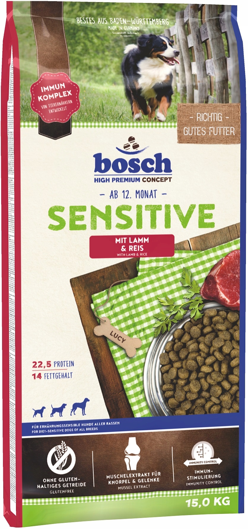 Levně Bosch Sensitive krmivo pro psy s alergií jehněčí 15 kg