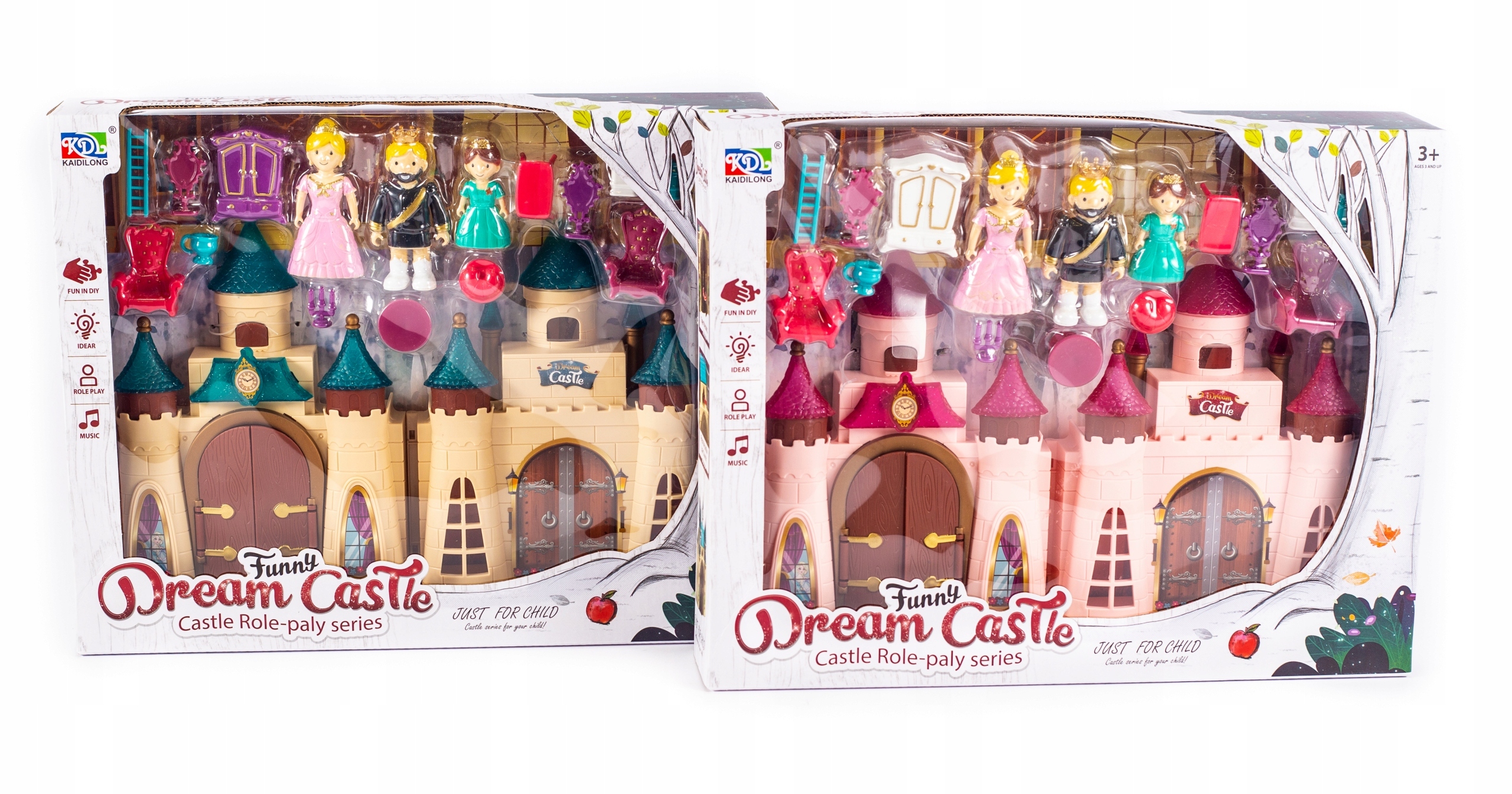 PAŁAC DLA LALEK ZAMEK FIGURKI KRÓLEWSKA RODZINA Marka Midex