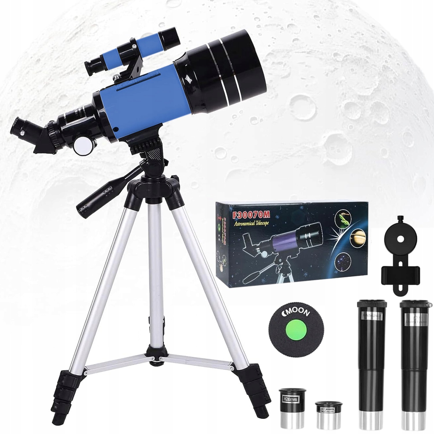 Astronomický Teleskop 150X Zvětšení 138*159*50 MM 300 MM Ohnisková Vzdálenost