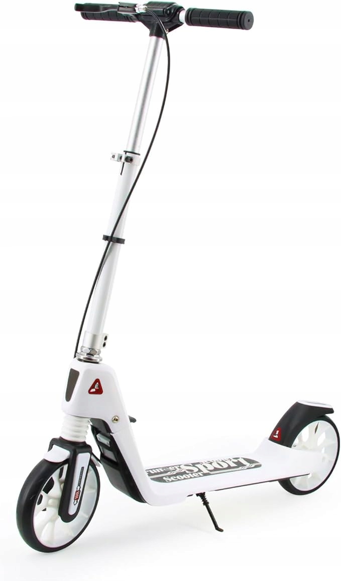 Hulajnoga dla dzieci i dorosłych regulowana duże koła do 100 kg Biała