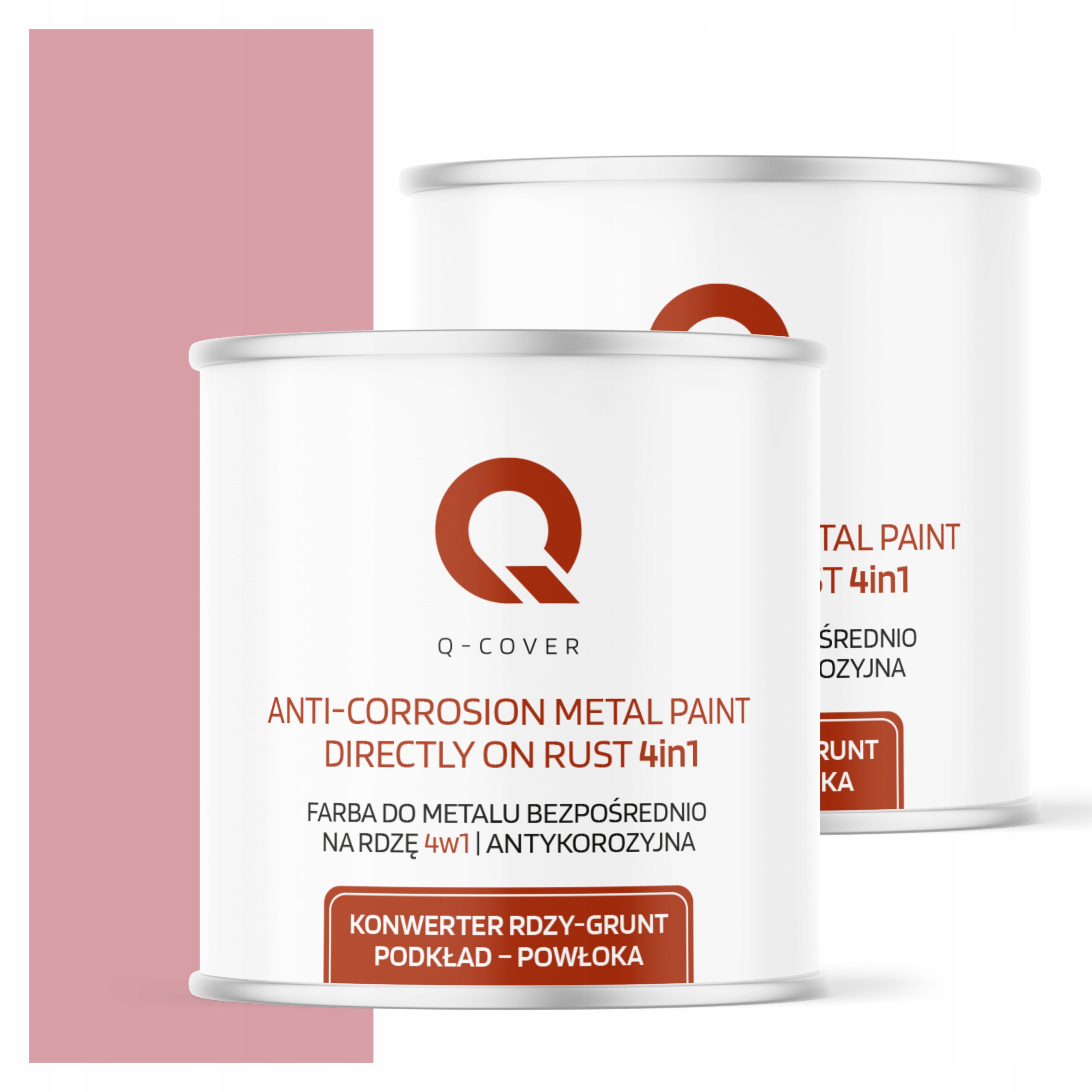 Farba Priamo na hrdzu Metal Aluminium Oceľ 2,5L 4v1 Polomat Ružová Jasná