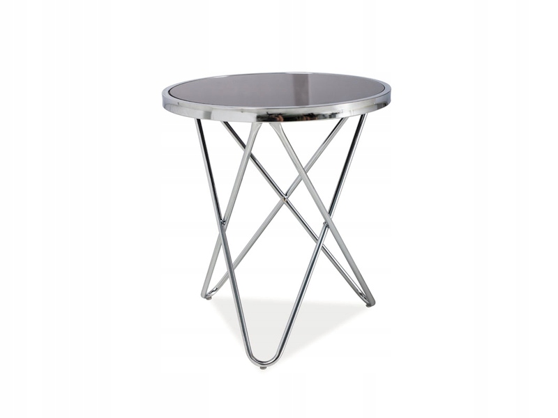 Barový konferenčný stolík Fabia C čierny/chróm fi 45 cm Sig