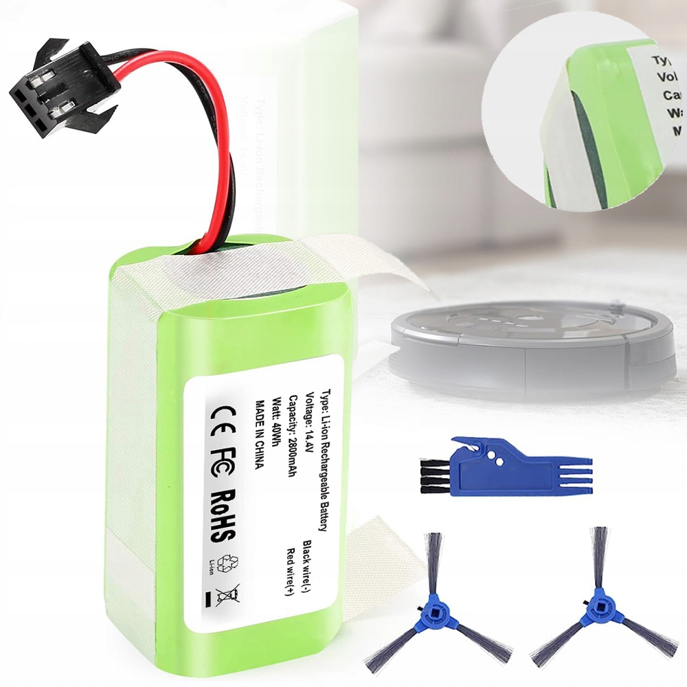 Li-ion Akumulátor 14,4V 2800MAH Akumulátor Pro Eufy Robovac,ecovacs Deebot
