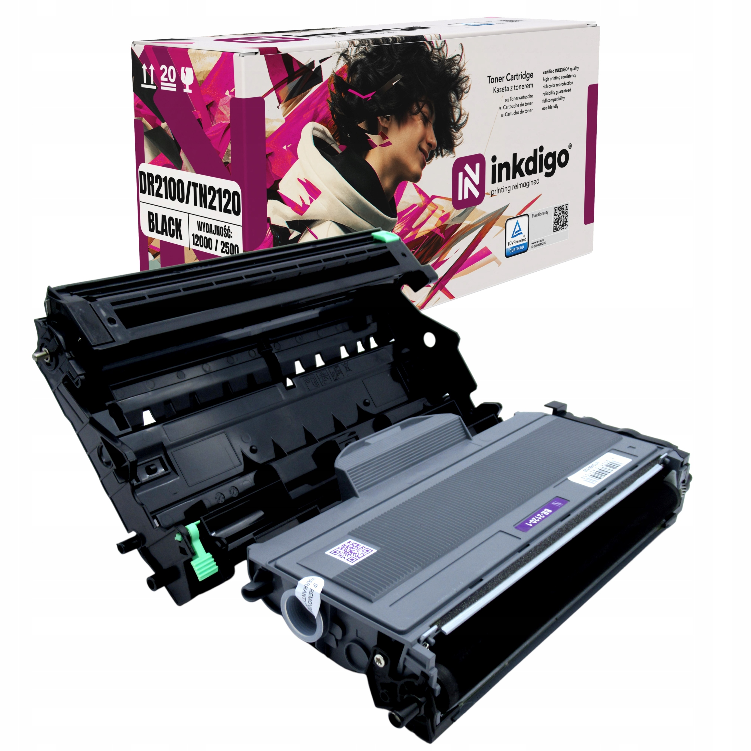 Zamiennik TN2120 DR2100 do Brother Dcp 7030 7040 Toner Brother Dcp 7030