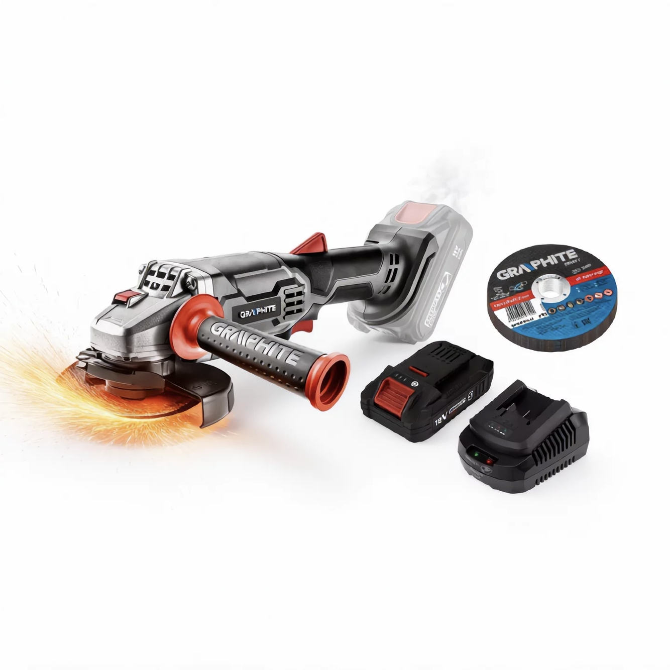 Graphite Úhlová Bruska Energy+ 18V 115MM 58G003 Akumulátor 4AH Kotouče