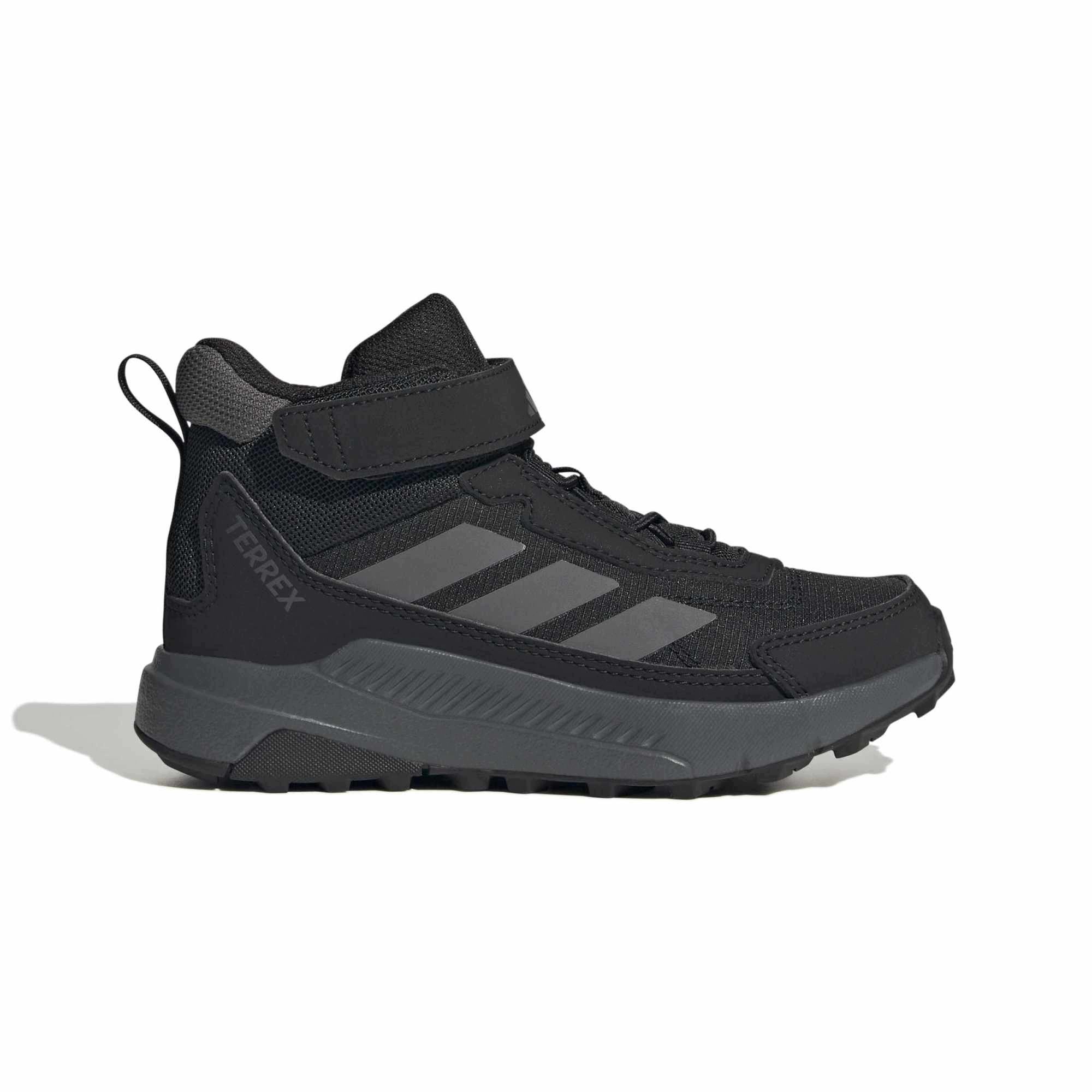 Adidas Terrex Anylander MID HQ7575 Buty Dziecięce Czarne Rzep Trekkingowe