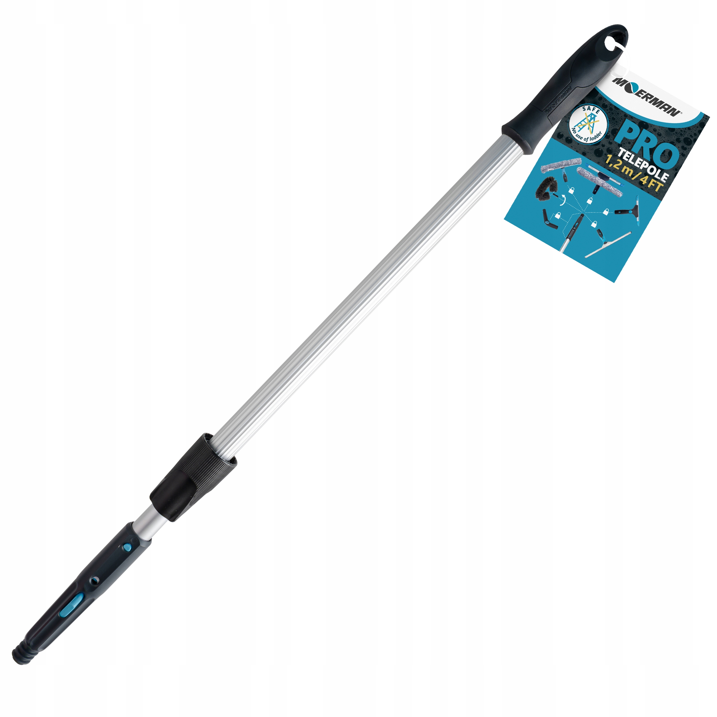 Kij teleskopowy 1,2M Moerman Pro, aluminium, składany, 2-sekcyjny