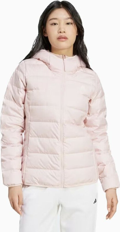 Dámská Bunda Adidas Essentials Light Down Hooded Světle Růžová IX8931 velikost S