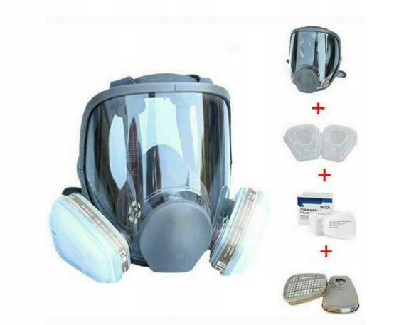 PEŁNA MASKA PRZECIWGAZOWA LAKIERNICZA 6800 ZESTAW Marka bez marki