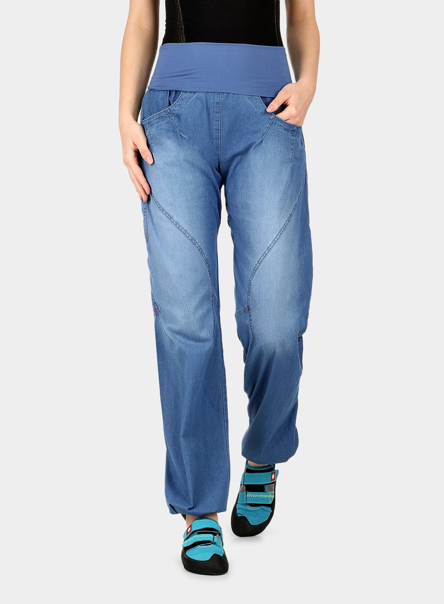 Spodnie wspinaczkowe damskie Ocun Noya Jeans middle blue L